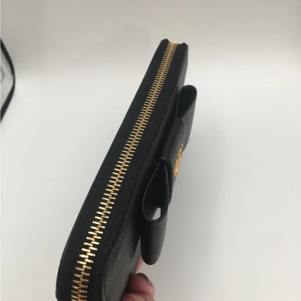 Authentic PRADA Saffiano Ribbon long wallet - Picture 5 of 14